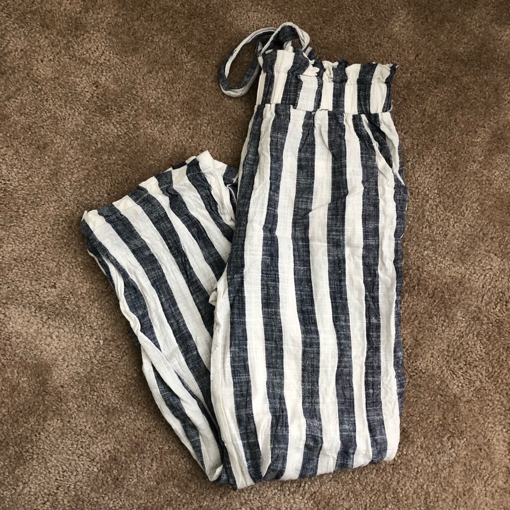 High waisted strip pants